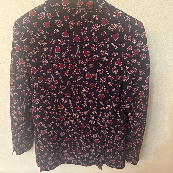 Liu Jo Jackets & Coats Red/Black Print Blazer - Made In Italy Size S - - Picture 6 of 7